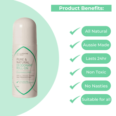 Florentine Gold Fragrance Free Crystal Deodorant Roll-On Benefits