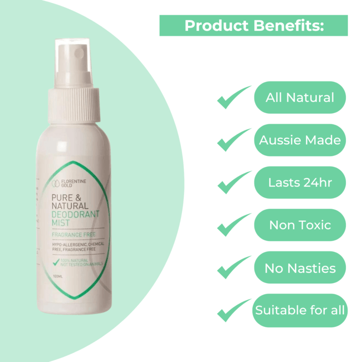 Fragrance Free Crystal Deodorant Mist 100ml Product Benefits